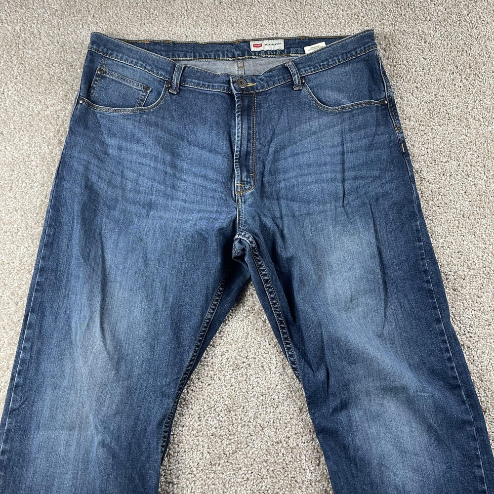 Wrangler Relaxed Boot Jeans Mens 40x30 Medium Wash Blue Bootcut Stretch 98FNWRD
